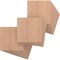 Ekena Millwork 15 3/4W x 15 3/4H x 3/8T Wood Hobby Boards, Alder, 25PK HBW16X16X375DAL - alternate 1